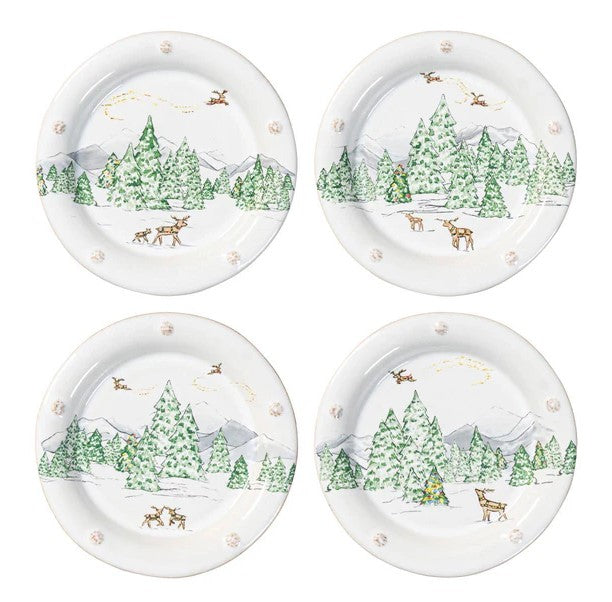 Berry & Thread North Pole Cocktail Plates, Set of 4