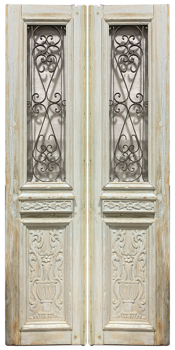 Pair of Doors with Iron Inset