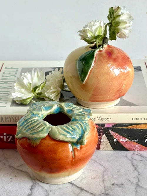 Gwen Ottinger Handcrafted Persimmon Vase