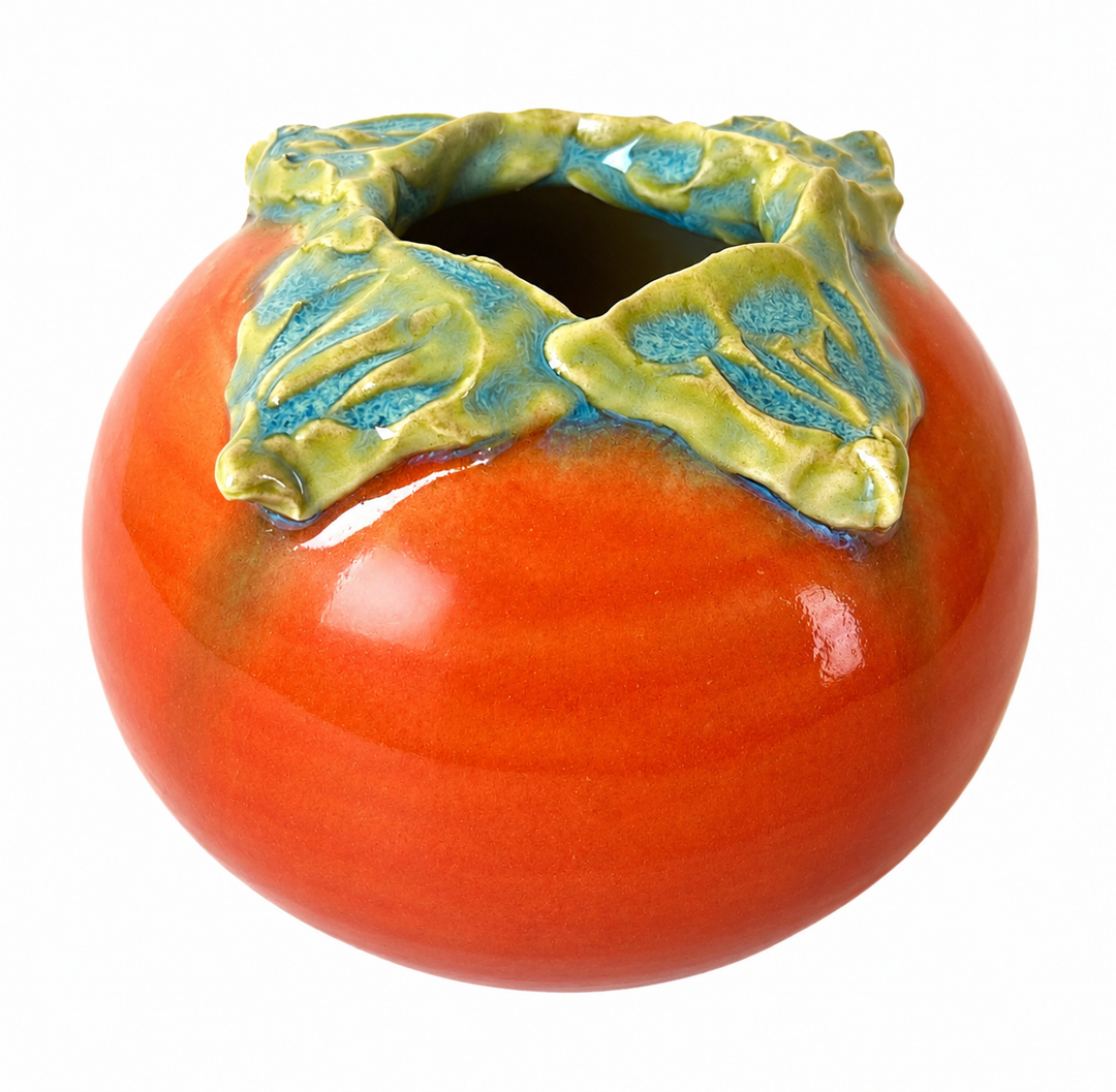 Gwen Ottinger Handcrafted Persimmon Vase