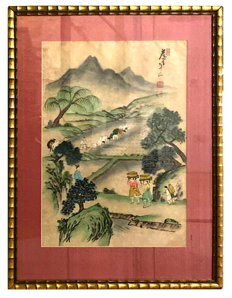 Set of 4 Chinoiserie Paintings