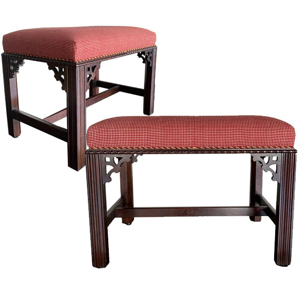 Pair of Chippendale Ottomans