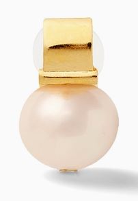 Scoop Post Pearl Earrings