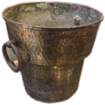 Hammered Brass Ice Bucket