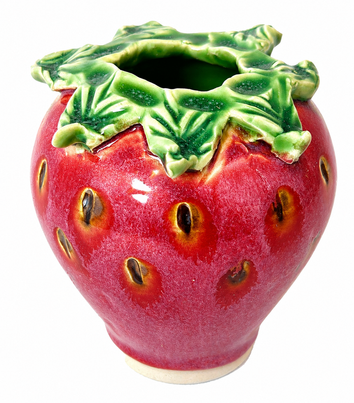 Gwen Ottinger Handcrafted Strawberry Vase