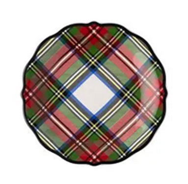 Stewart Tartan Cocktail Plates, Set of 4