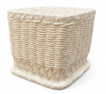 Ceramic Wicker Tissue Box Cover