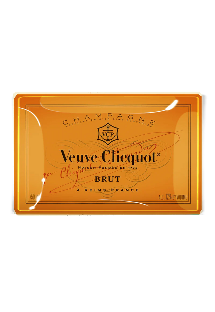 Veuve Clicquot Decoupage Glass Tray
