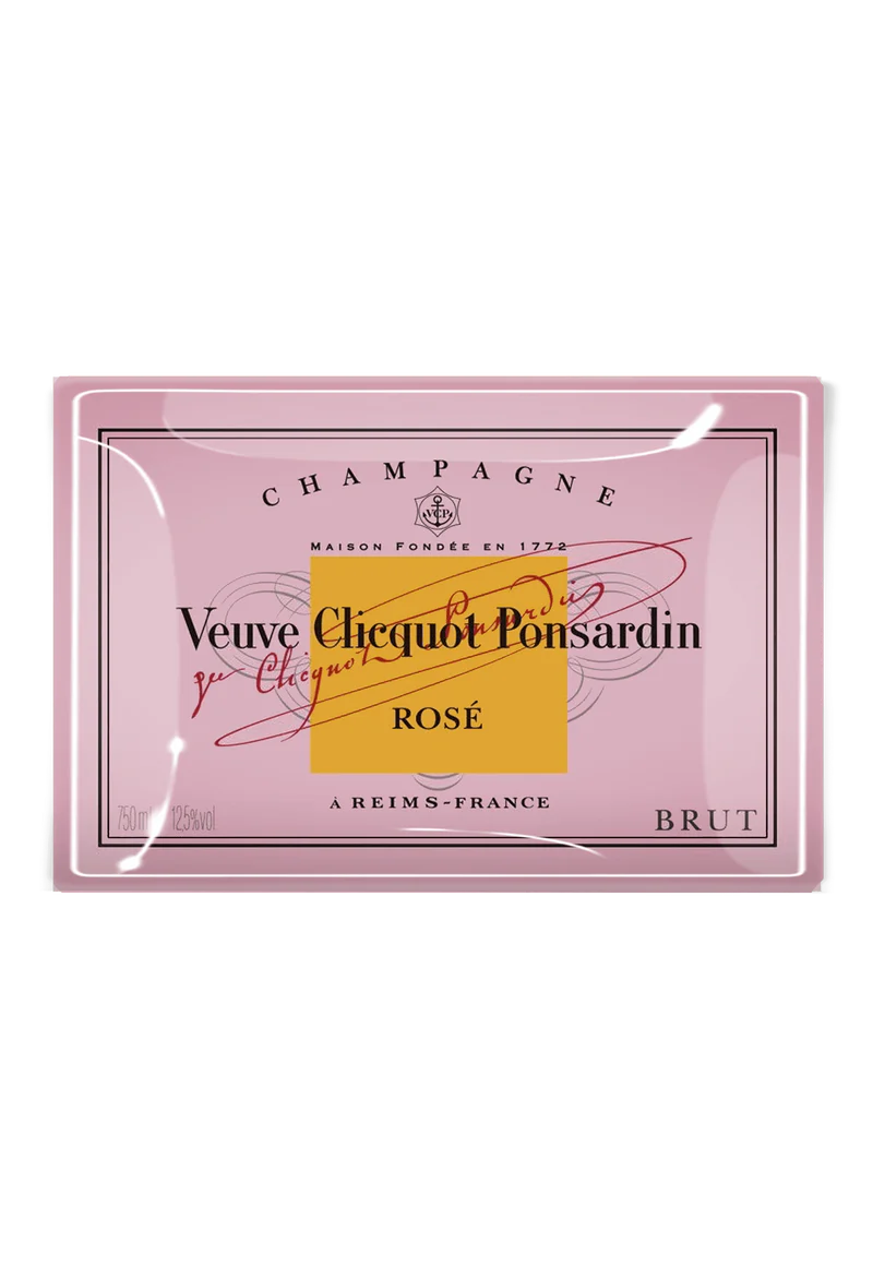 Veuve Clicquot Decoupage Glass Tray