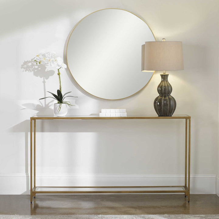 Narrow Gold Console Table